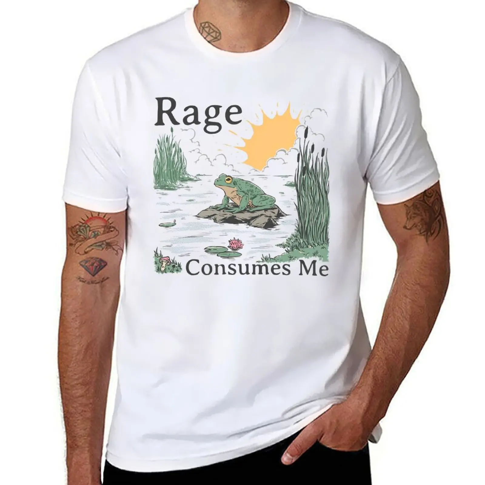 

Rage Consumes Me, Frog Pond, Funny Frog Retro T-Shirt t shirts for man pack white t shirts designer T-Shirt