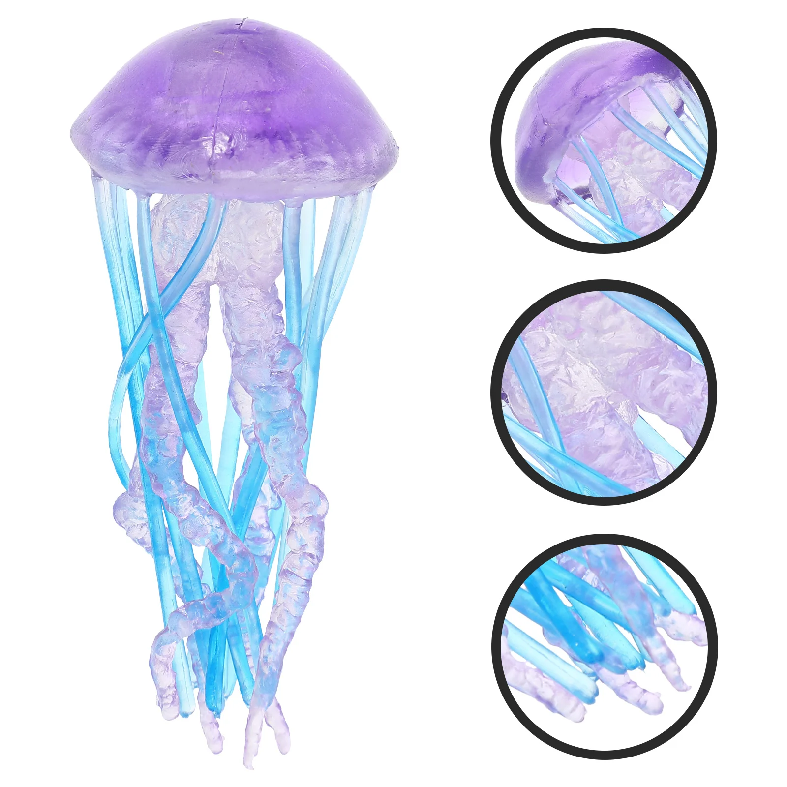 Sea Animals Model Jellyfish Figurine Models Mermaid Plastic Small Decor Tabletop Child