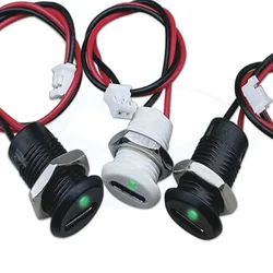 TYPE-C waterproof female base with wire 2PIN wire length 150MM round with light and nut