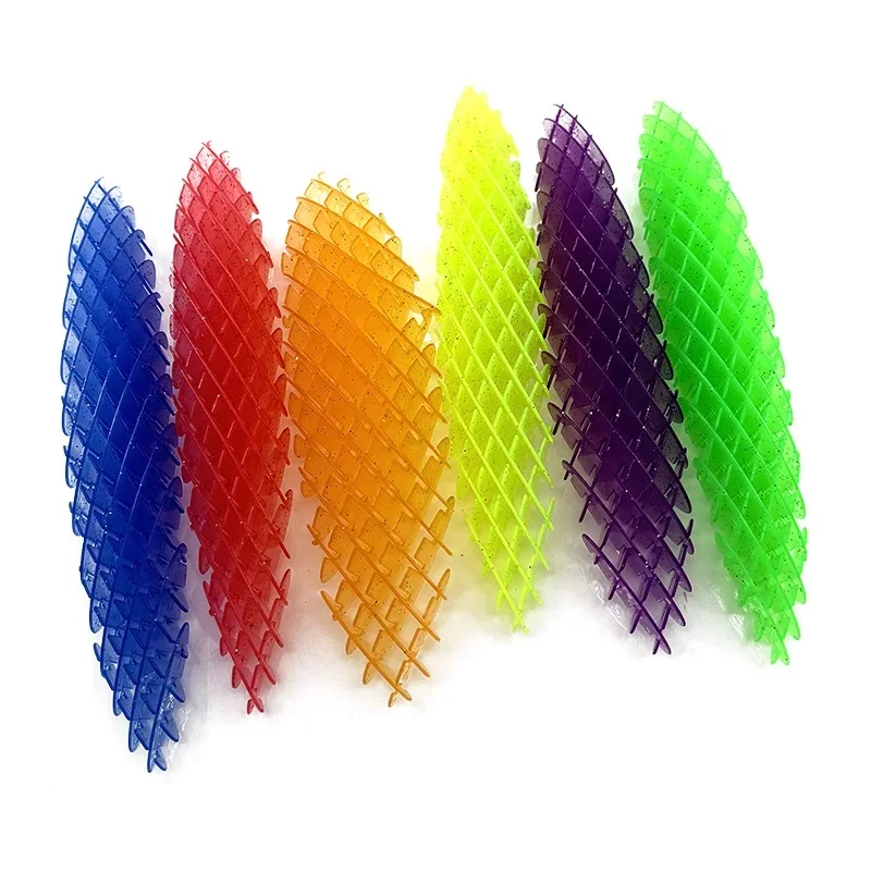 Worm Unpacking Morphing Worm Big Fidget Worm Six Sided Pressing Stress Relief Squishy Worms Stress Relief Tool