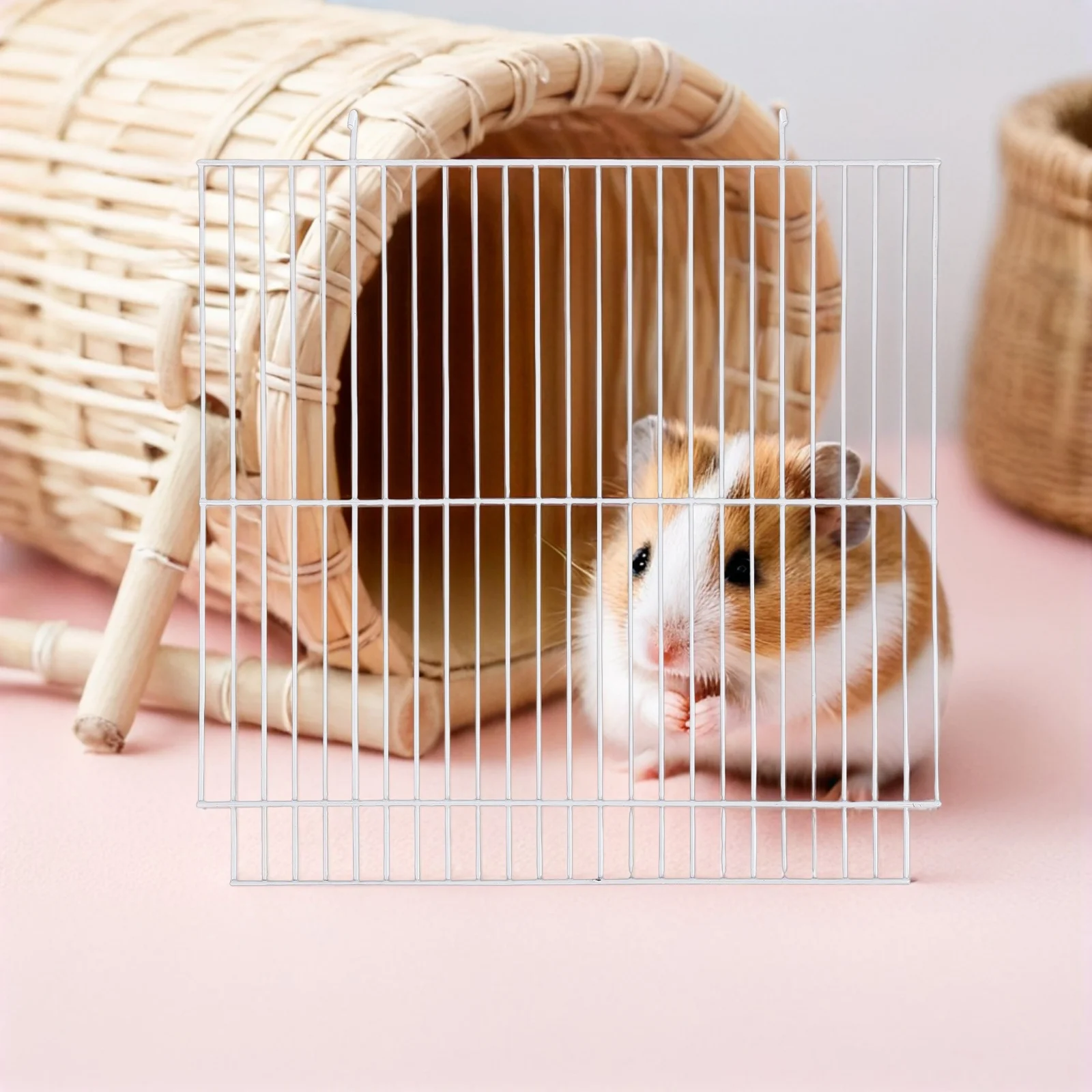 

2Pcs Small Animal Cage Divider Iron Mesh Partition Panel Pet Habitat Separator Hamster Sugar Glider Pet Cage Divider
