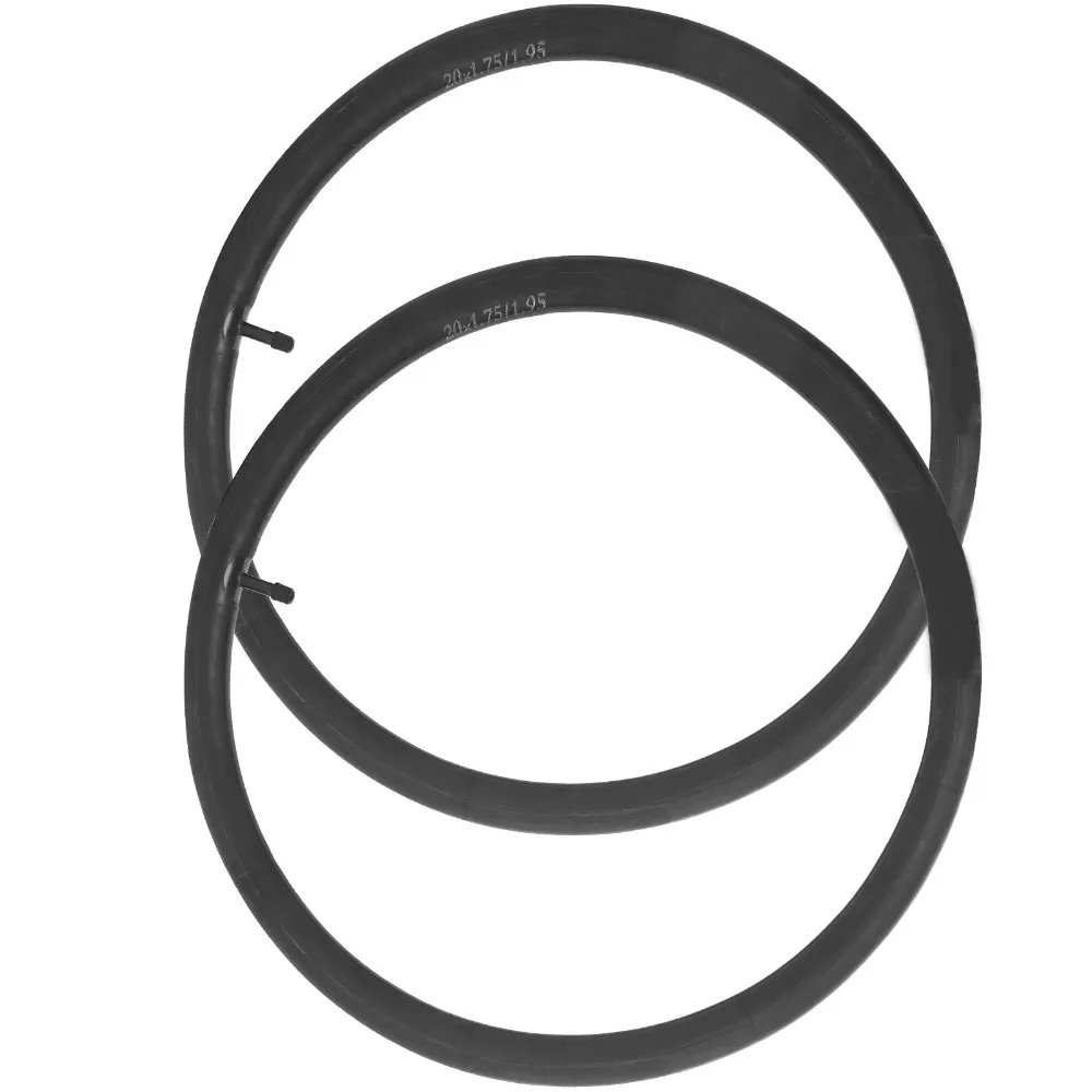 

2 шт. велосипедных внутренних камер 20*1.75/1.95 с ниппелем Шредера 32 мм, резиновые, черные, для замены велосипедных шин