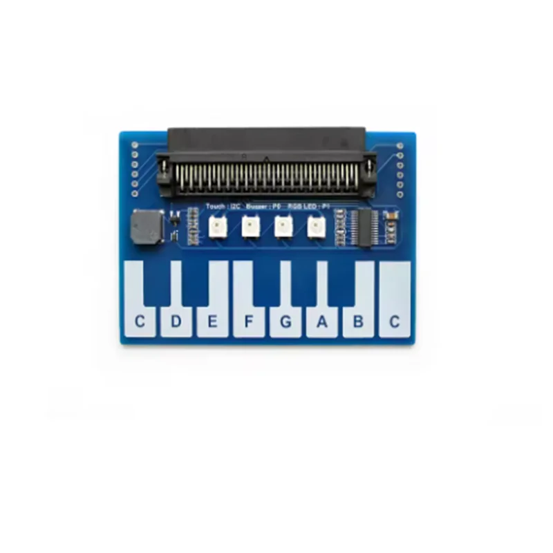 Micro:bit Expansion Board Mini Piano Music Expansion Board Cool Colourful Lights/Buzzer/Keypad I2C Interface Communication