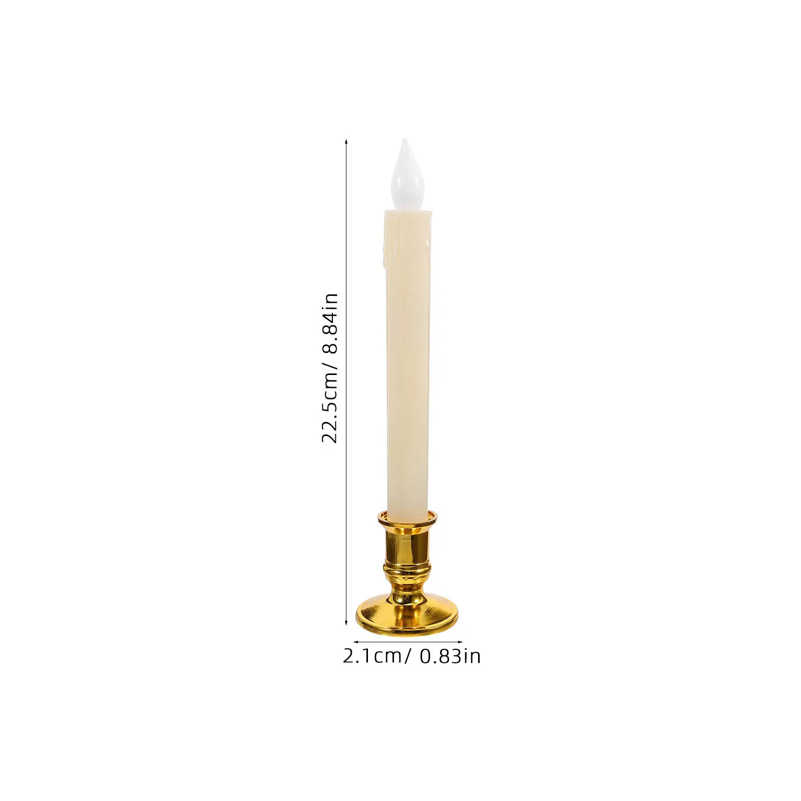 2Pcs Realistic LED Lights Flameless Battery Operated Decorative Candlesticks Party Light Reusable Cozy Ambiance Lighting