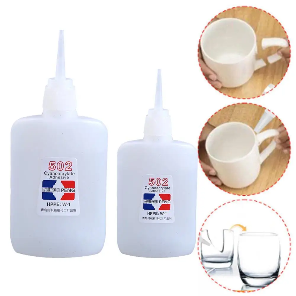 502 Super Glue Instant Quick Dry Cyanoacrylate Strong Glue Adhesive DIY Fast Metal Office Bond Supplies Rubber Quick Leathe