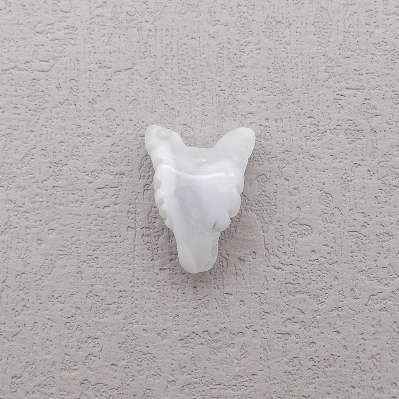 Natural Agate 20mm Hand Carved Wolf Head Pendant Bead ,Semi-precious Stone Fashion Jewelry Necklace Accessories