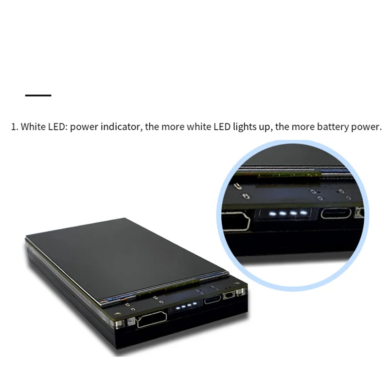 5.5 Inch Display Mobile Power 1080P Display Built-In 8000Mah Lithium Battery Support Battery Mobile Phone Fast Charging