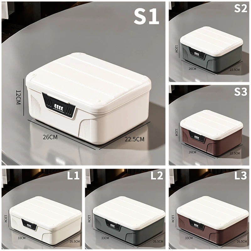 Household Cash Jewellery Confidential Security Storage Box Portable Four Digit Combination Lock Safe Multifunctional Storage Box