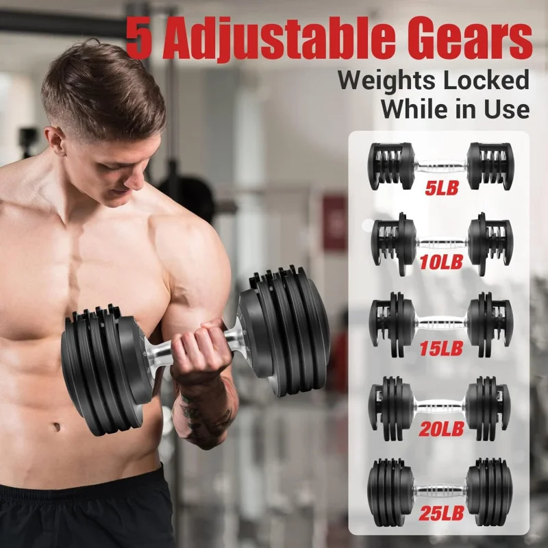 AQAdjustable Dumbbells Weights Set,Dumbbell Barbell 2 in 1,Easy Assembly Save Space,Home Gym Hand Equipment for Men and Women Wo