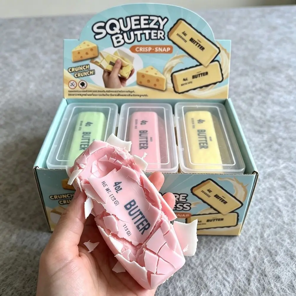 Wax Coating Butter Stick Squishy Sensory Fidget Sound Crispy Crunchy Butter Stick Pinch Finger Relax Butter Bar Student