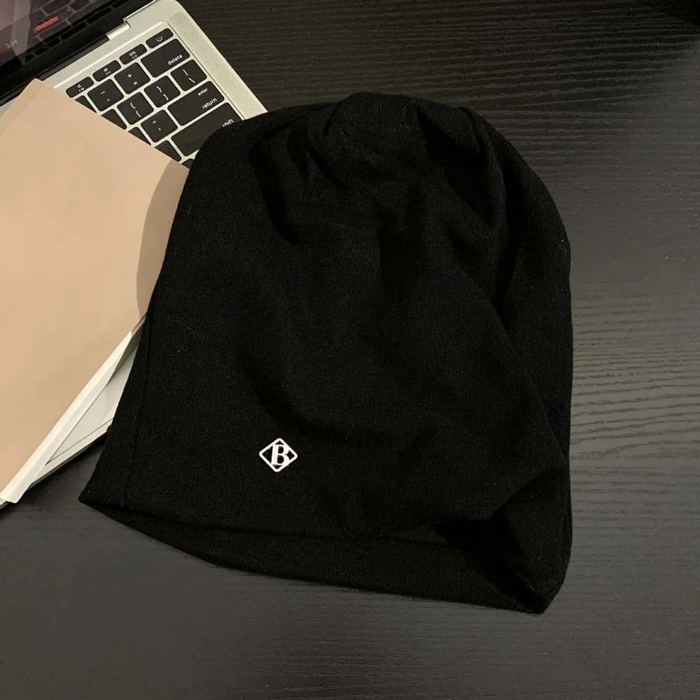 Elastic Slouchy Beanie Hat Breathable Solid Color Warm Cold Headwear Comfy Stretchable Korean Style Cap Travel