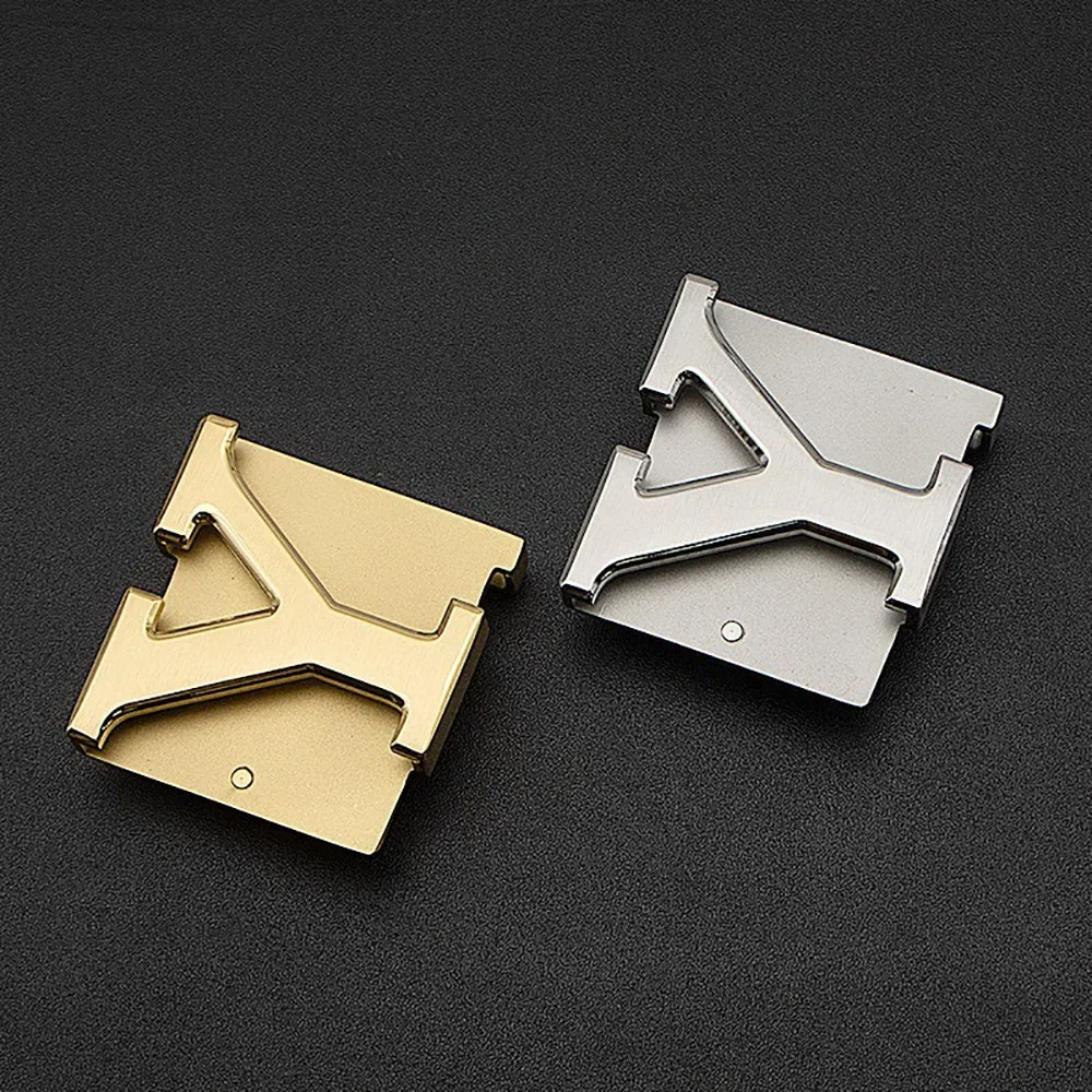 

Стильная пряжка из нержавеющей стали с буквенным принтом Y для ремня шириной 38 мм с гладкой поверхностью для изготовления мужских ремней