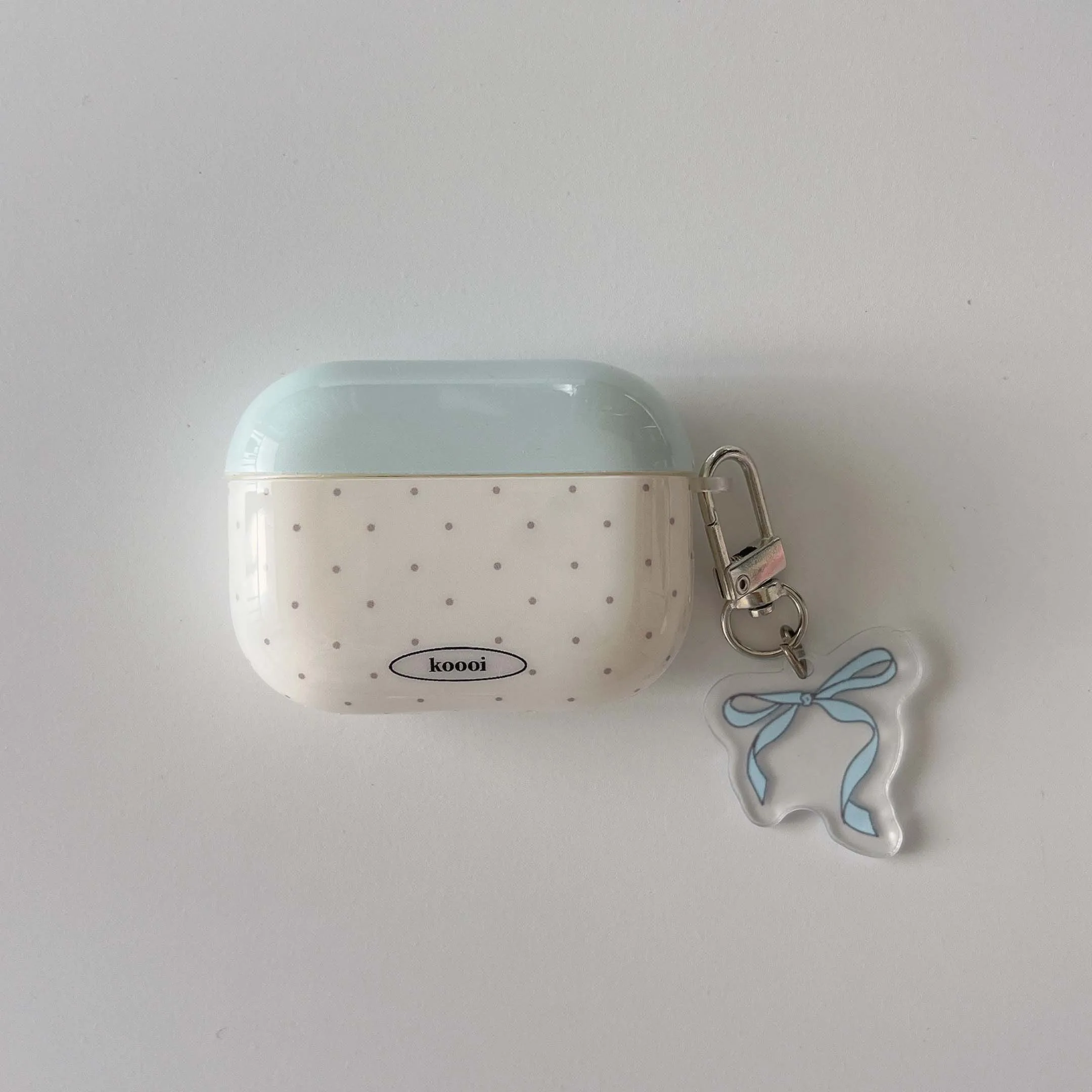 Funda de auriculares Ins blue bow imd para apple airpods 1 3 pro 2nd 2 caja de carga inalámbrica bluetooth cubierta colgante capa