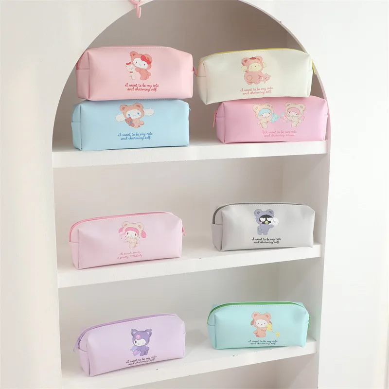 

Hello Kitty Stationery Storage Bag Cute Cartoon Pencil Box Office Desktop Accessories Women Supplies Student Gift Wholesale