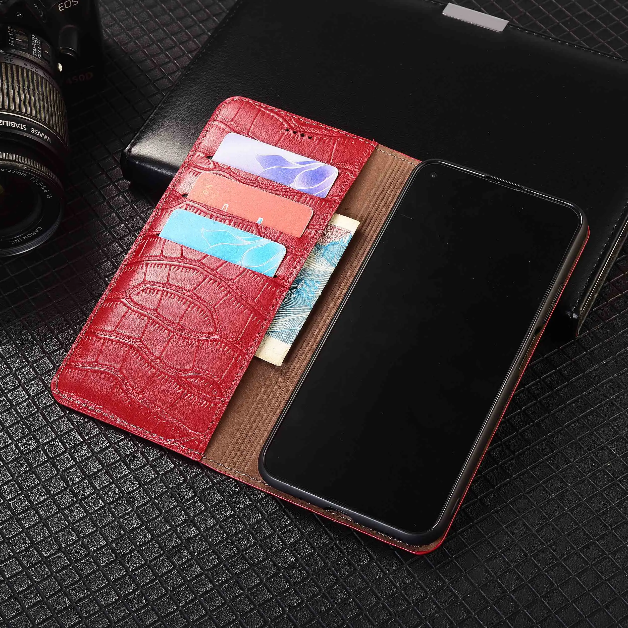 ل ممن لهم البحث X2 X3 X5 X6 X7 X8 X8S Pro زائد الترا لايت التمساح البطن نمط محفظة جلدية أصلية الوجه جراب هاتف جلد البقر #2