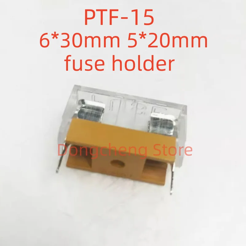 10PCS/50PCS/100PCS 6*30mm 5*20mm Fuse Holder PTF-15 Transparent With Cover PCB