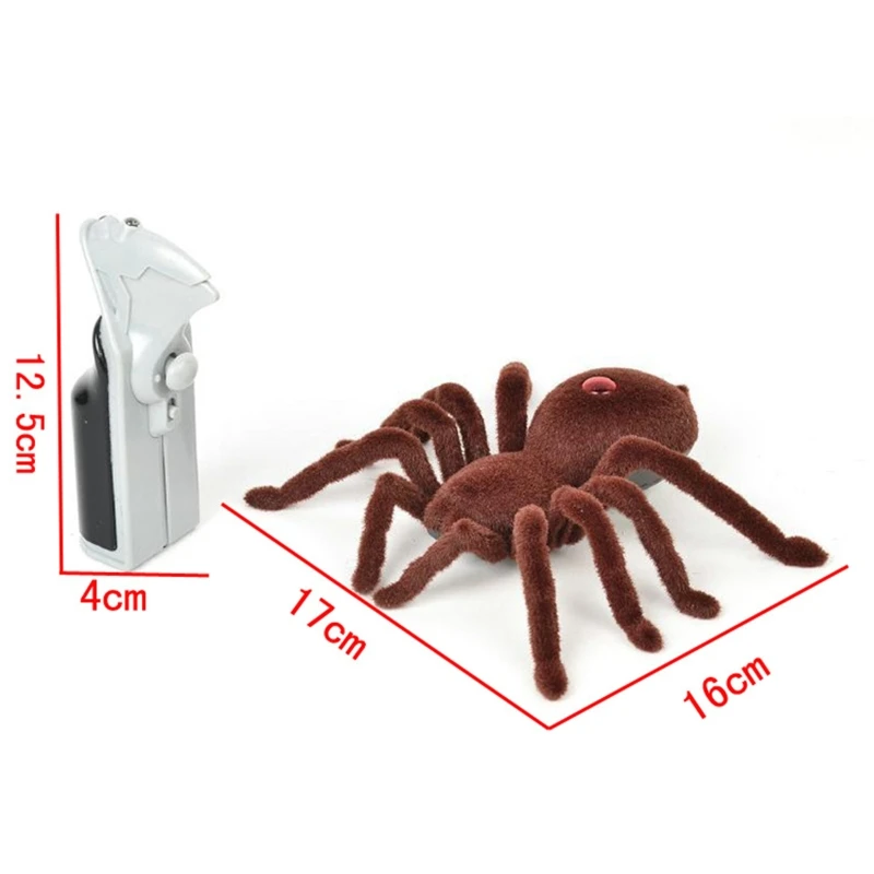 2024 New Kid Gift Remote Control Scary Creepy Soft Plush Tarantula Toy