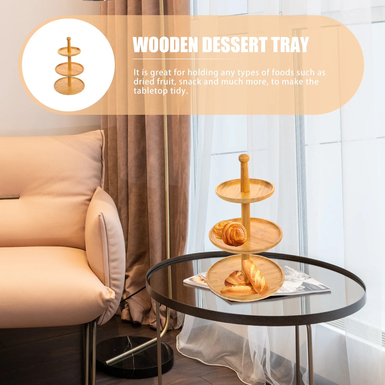 

Three-Layers Fruit Tray High-Grade Material Practical Party Dessert Stand Wedding Cupcake Display Cupcake Stand