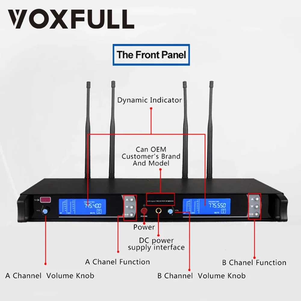 Karaoke Audio SKM9000 Channel UHF Professional Mic System, micrófono inalámbrico para Sennheiser