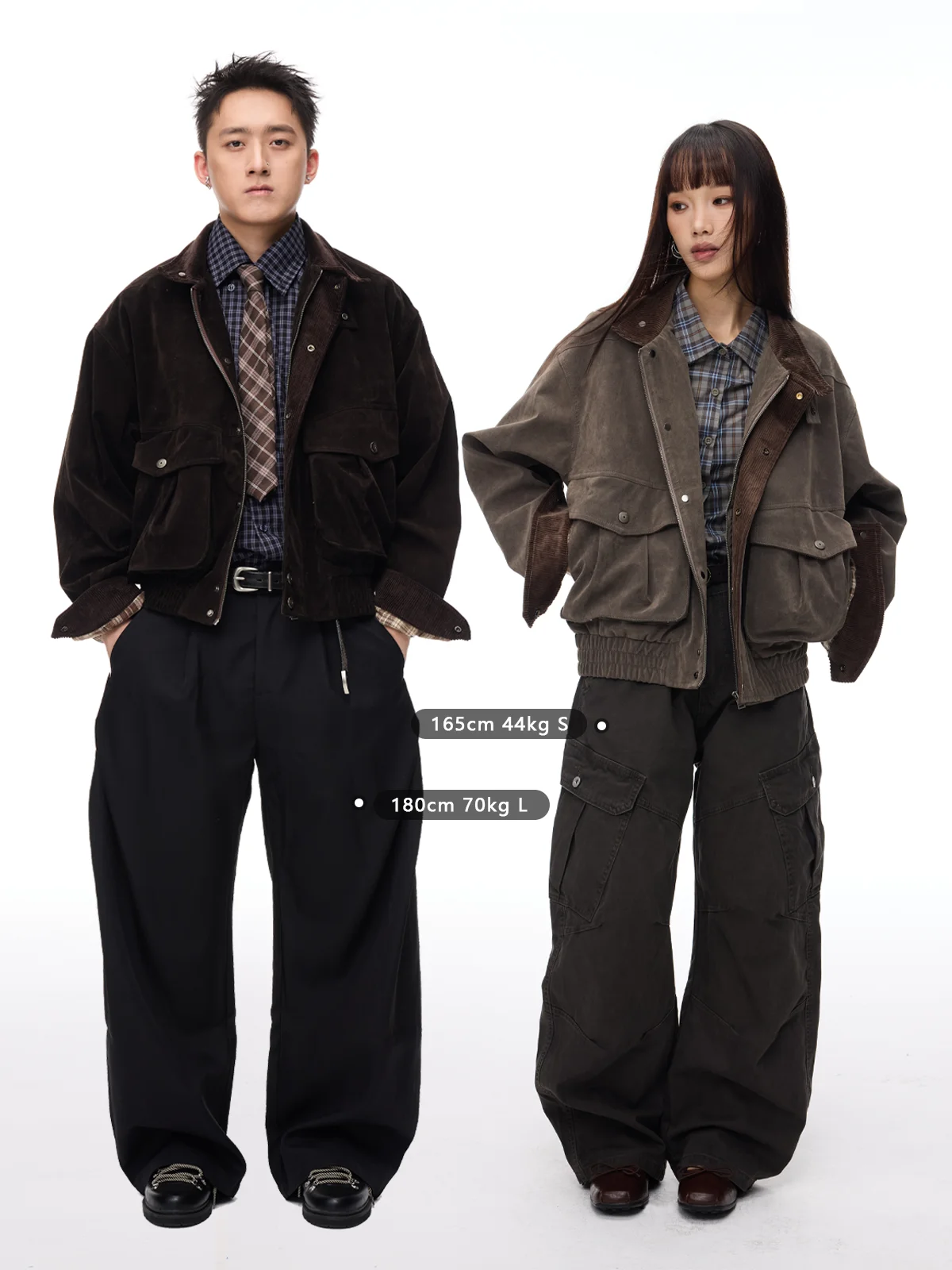 เสื้อแจ็คเก็ตหนังกลับสีน้ำตาลเข้มสไตล์อเมริกันย้อนยุคของ Botanica พร้อมเสื้อคลุมคลีนฟิตแบบกว้างสำหรับวัยรุ่นแฟชั่นลำลอง