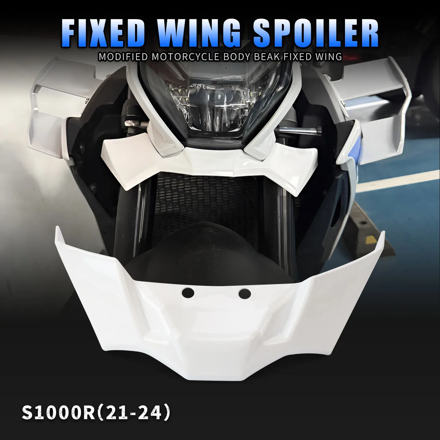 

For S1000R 2021-2024 Motorcycle Lower Lip Fixed Wing Spoiler Front Winglets Shell Cover Protection Guards Kit Accessories