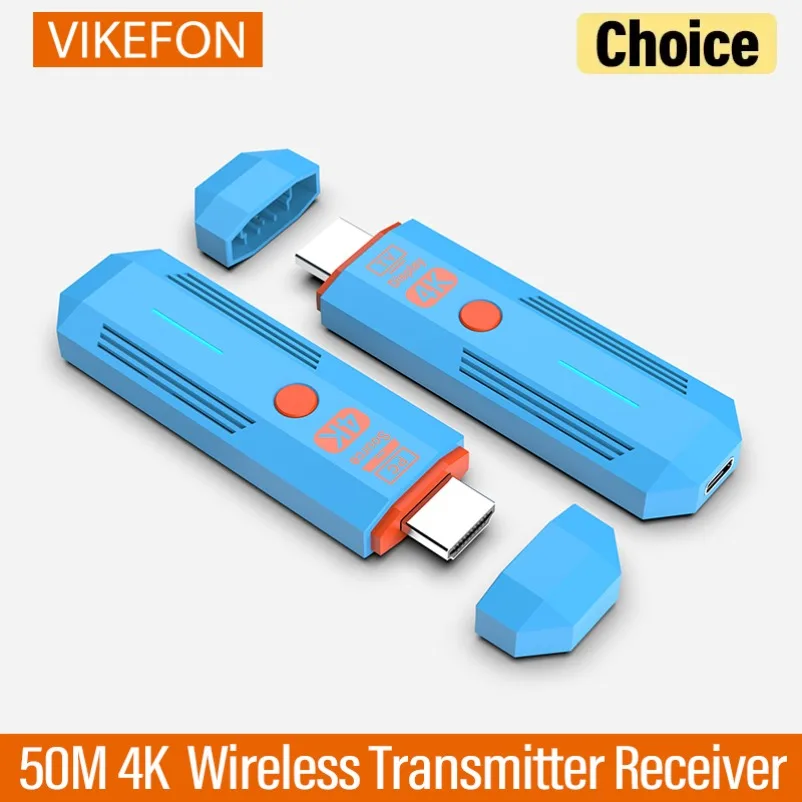 

Беспроводной HDMI-совместимый передатчик и приемник 50 м 4K, беспроводной видеоприемник для расширения экрана, для подключения камеры, ноутбука, ПК к телевизору