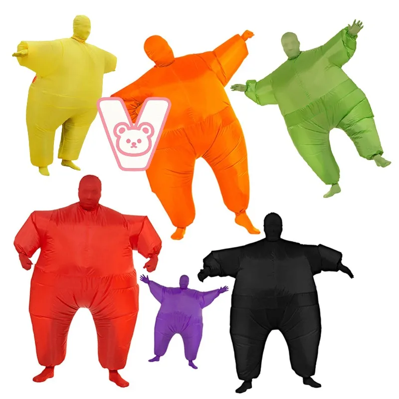 

Masquerade Sumo Masked Person Colorful Inflatable Costume Stage Doll Perform Whitefish Jumpsuit Adult Walking Whole Body Suit