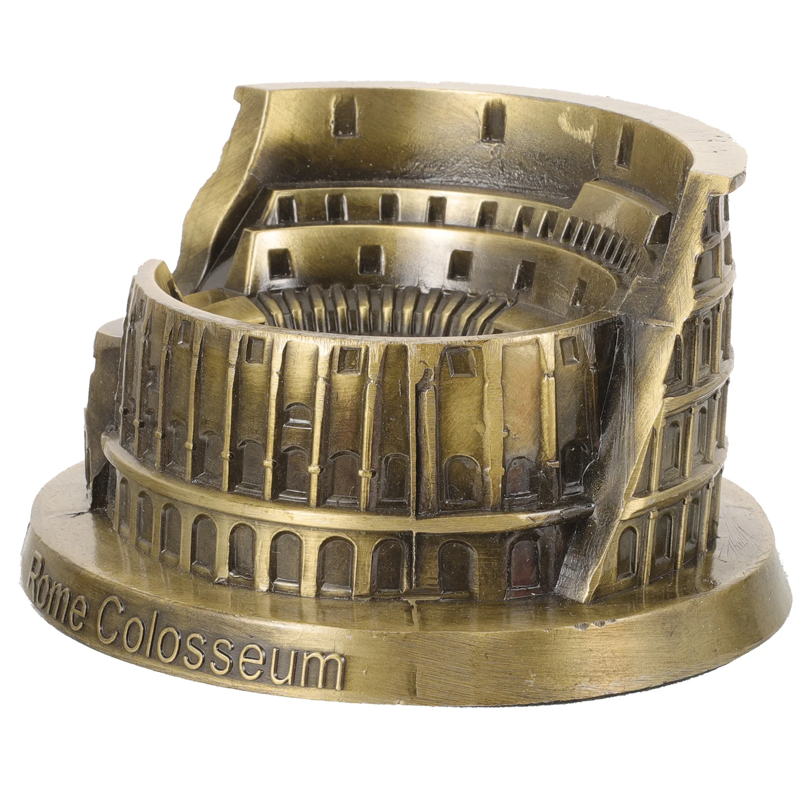 Metal Colosseum Model Ancient Rome Architecture Figurine Realistic Roman Statue Decorative Desk nament Miniature Home Decor