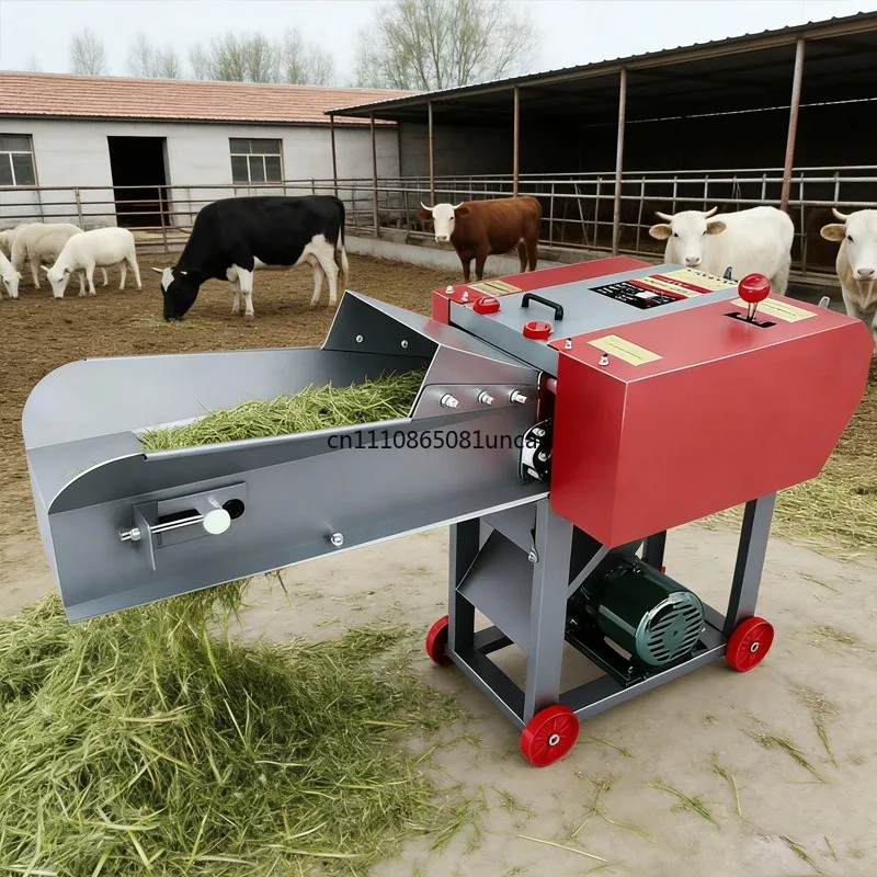 For Large Horizontal Grass Chopper Kneader Household Breeding Grass Cutter Rice Straw Shredder for Cattle Sheep Farming