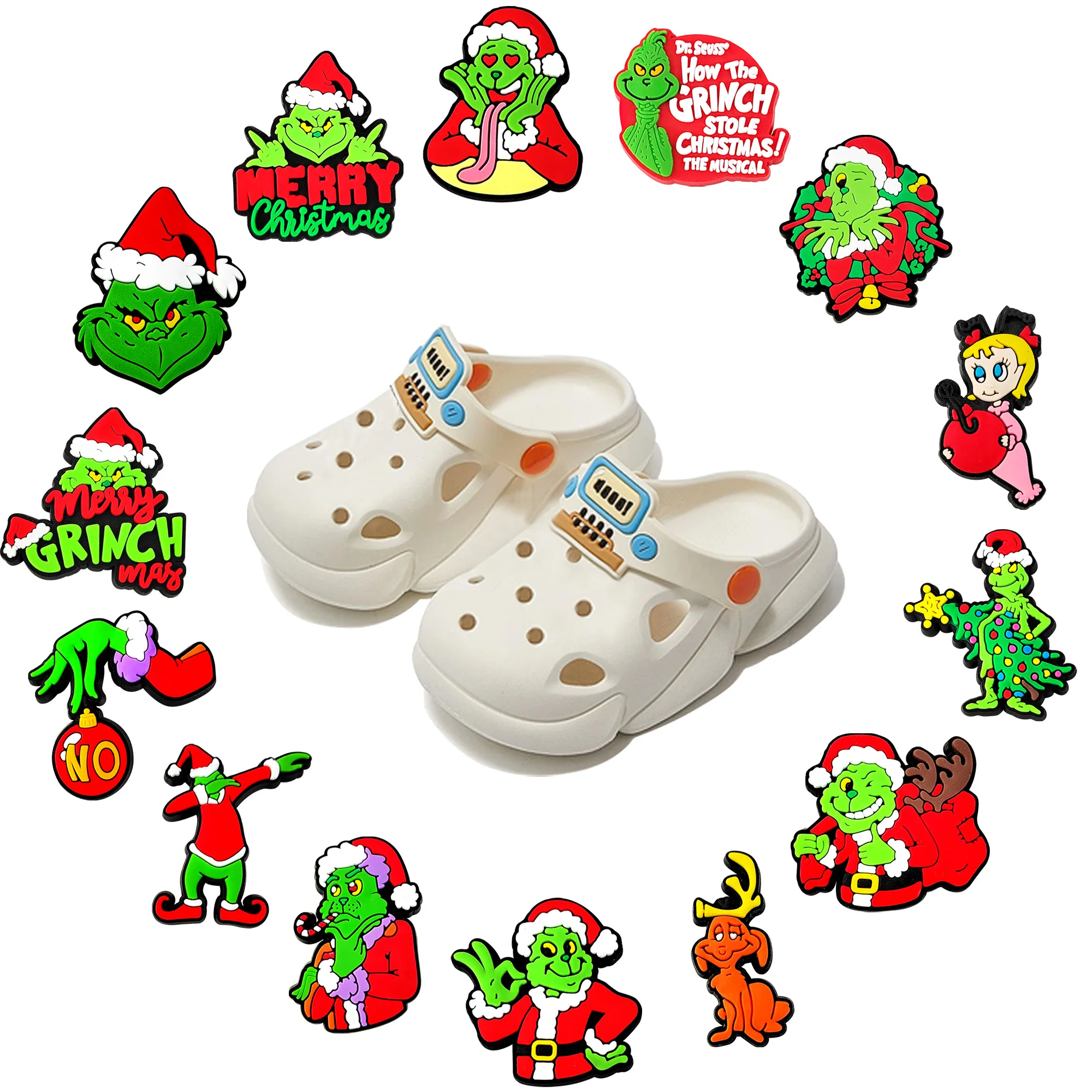 Mesuca Mixed Random Christmas Series 20-100 Schuh-Charms für Sandalen, Schuh-Dekorationszubehör, Schuh-Pins, tolles Geschenk für Männer und Frauen – Detail 5