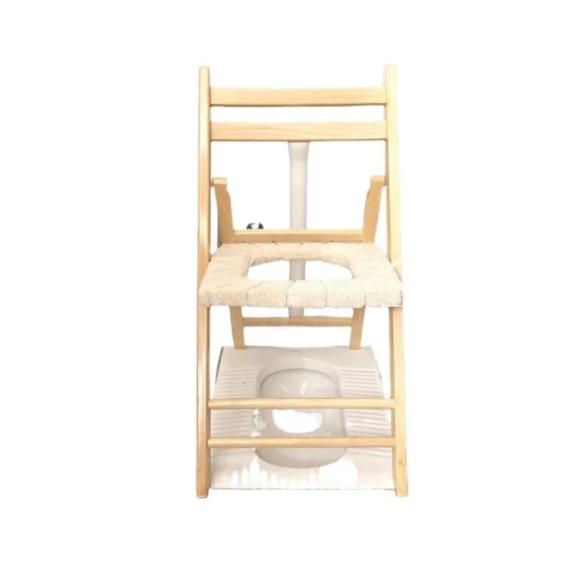 Toilet chair pregnant woman stool wooden simple