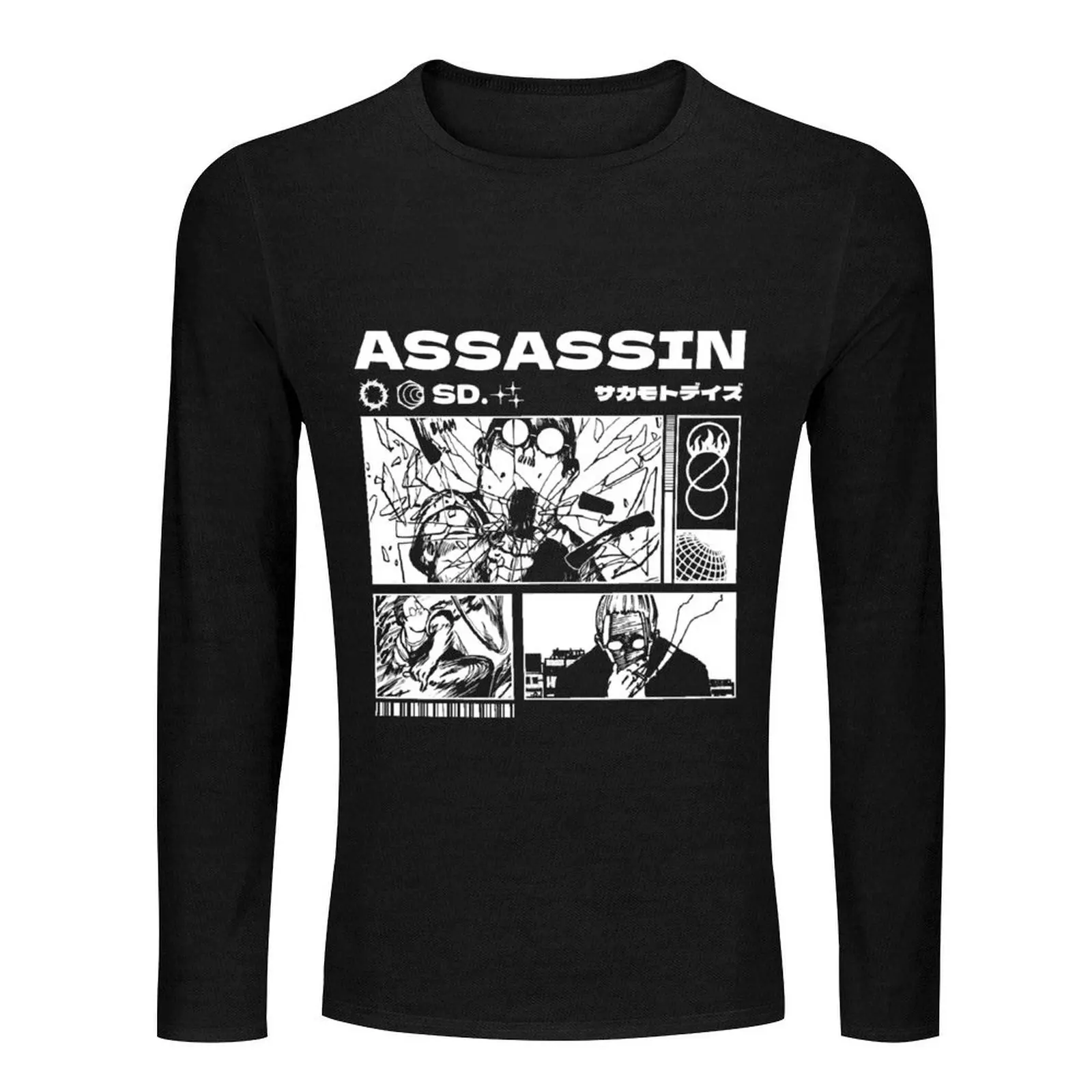 Assassin - Sakamoto Days Manga Anime Long T-Shirt vintage clothes Anime t-shirt plus size t shirts t shirts men