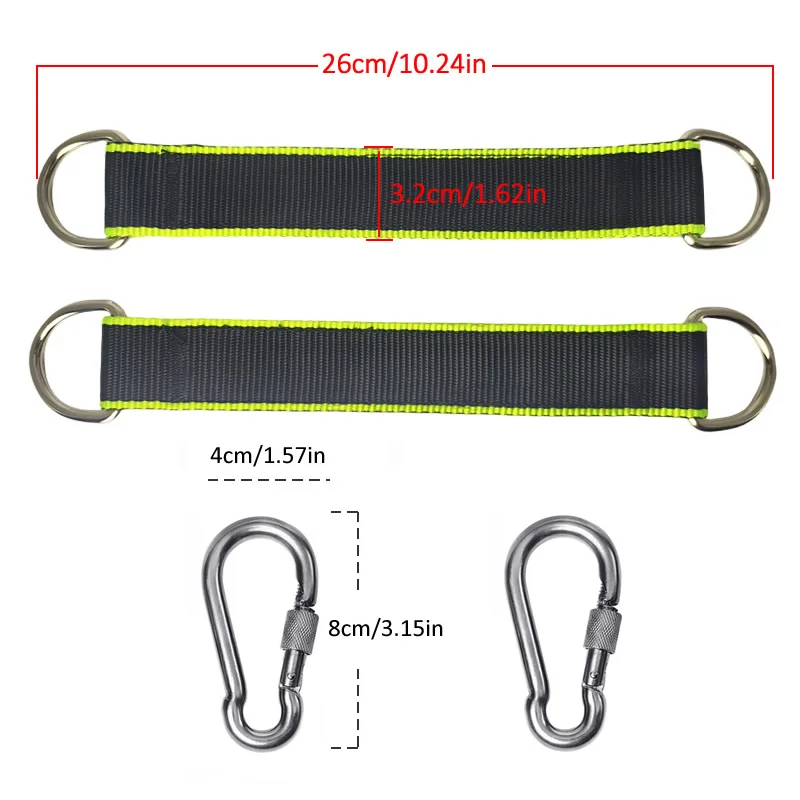 شجرة سوينغ الأشرطة معلقة عدة الثقيلة طبقة مزدوجة قصيرة حزام حبال معلقة الأشرطة ل سوينغ الأراجيح شماعات مقعد أكياس الرمل #2