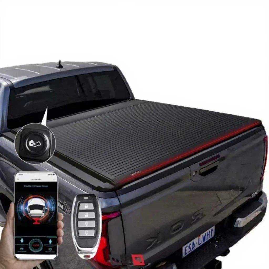 2024 Amarok Electric Retractable Roller Shutter Aluminum Hard Roll Bed Cargo Box Tonneau Cover for Pickup Truck Roll Operation