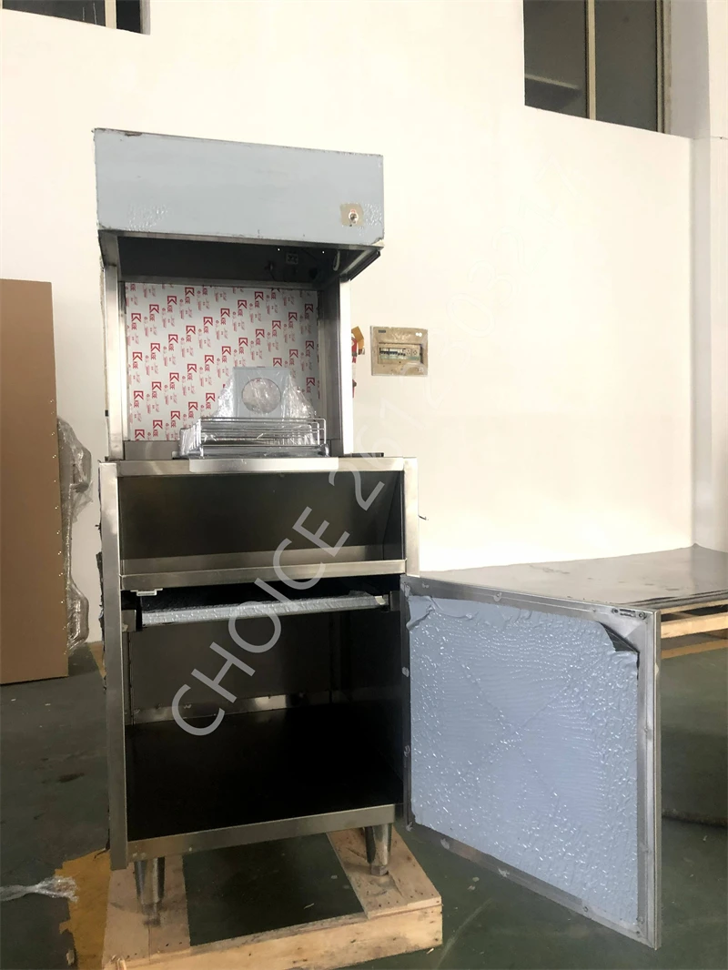 Automatic Vertical Type French Fries Chip Warmer Chips Worker Holding Cabinet Fast Food Equipment with Showcase