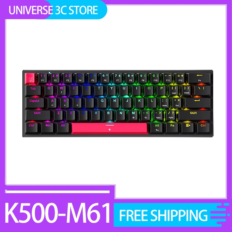 

Machenike K500-M61 Mechanical Keyboard Wired Magnetic Switch Hot-Swap E-Sport Gaming Customized Ergonomics Rgb Keyboard Computer