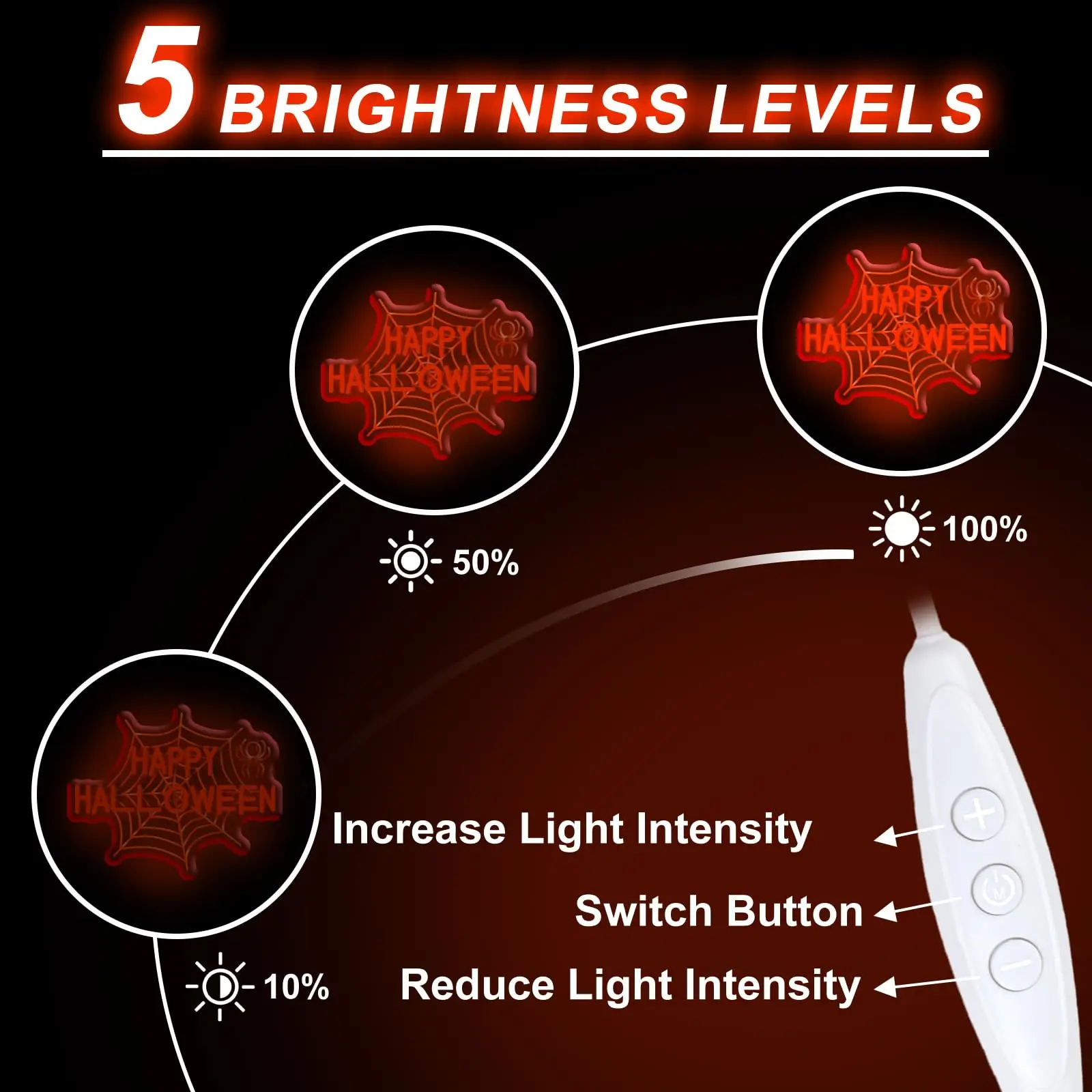 علامة الهالوين Spiderweb النيون الأحمر LED ضوء تسجيل جدار ديكور مع تصميم شبكة العنكبوت لحفلة الهالوين منزل مسكون ساحة الشرفة #6