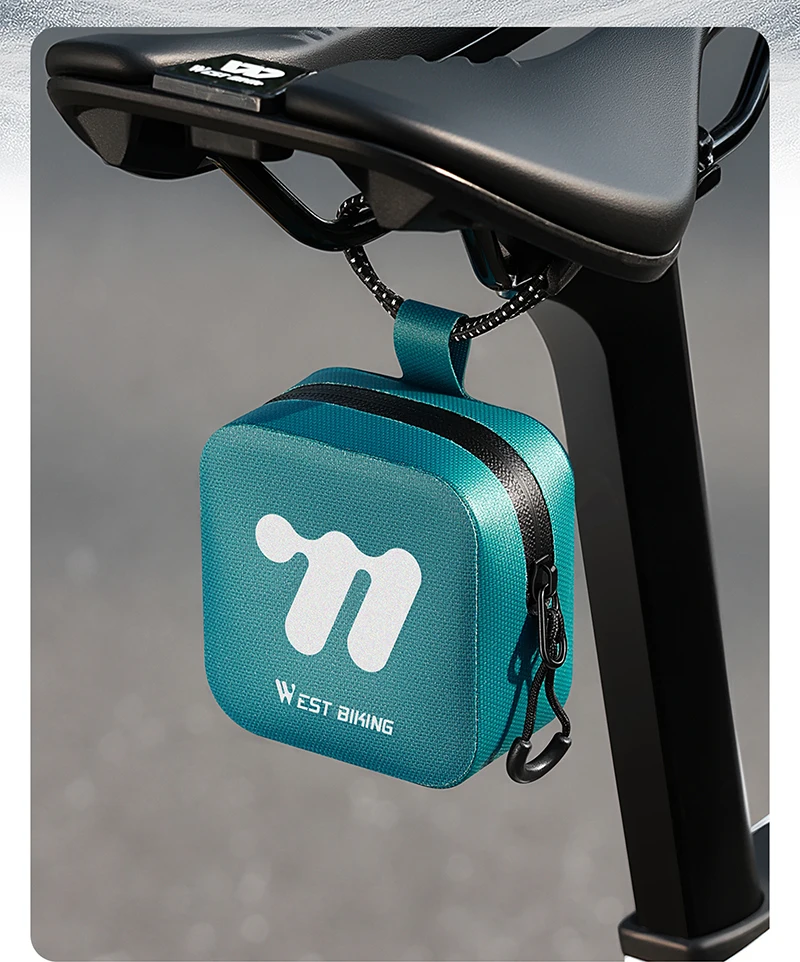 WEST BIKING Mini-Satteltasche, wasserdichte TPU-Fahrradtasche für Fahrrad, zum Aufhängen unter dem Sitz, leichtes Fahrradzubehör – Detail 7