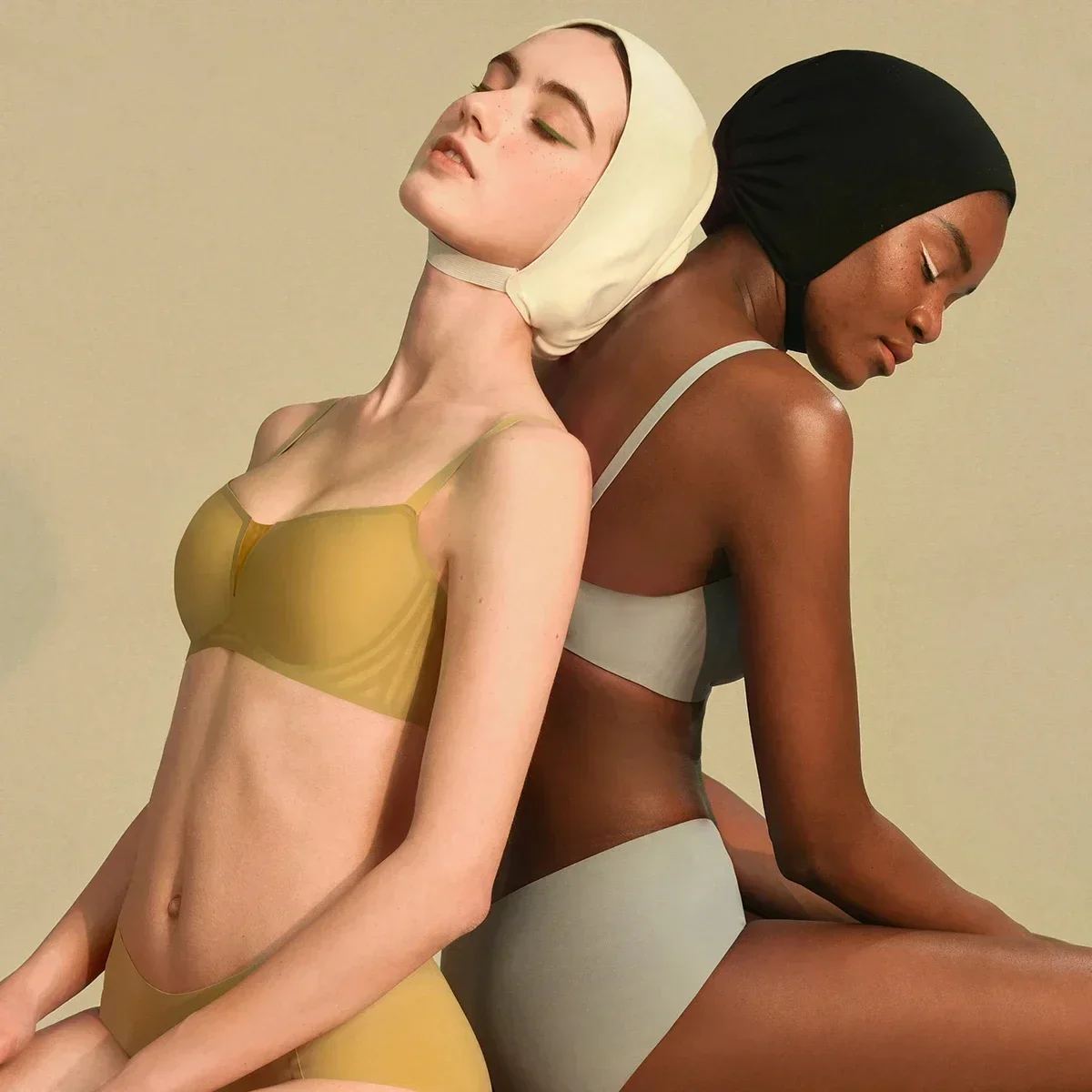 Sujiin Women's Underwear Seamless Wireless Bras Invisible Bralette Lingerie for Women Square Collar Padded Half Cup Push Up Bra