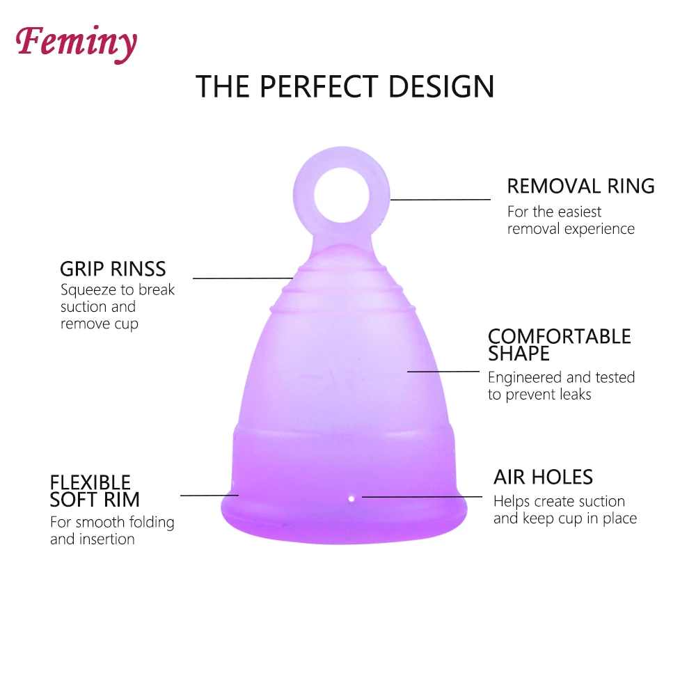 1 PCS Feminy Women\'s Vagina Hygiene Menstrual Collector Menstruation Reusable Large Capacity Medical Silicone Certified Menstrua