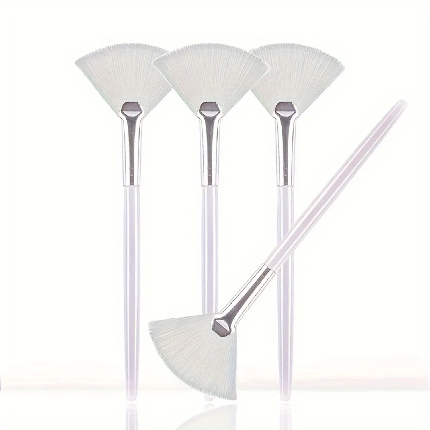 1pc diy macio ventilador escova máscara facial escovas aplicador de silicone para casca glicólica lama creme todos os tipos de pele ferramentas de maquiagem de beleza