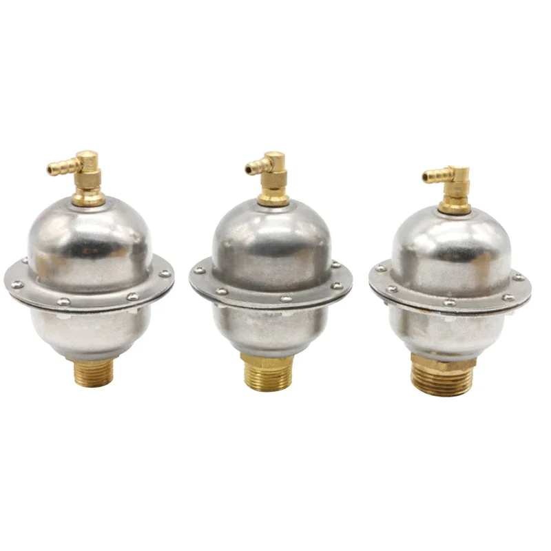 304 Stainless Steel Vertical Air Venting Valve Floor Heating Gas Boiler Hot Water Pipe Automatic Air Release Valve 1/2