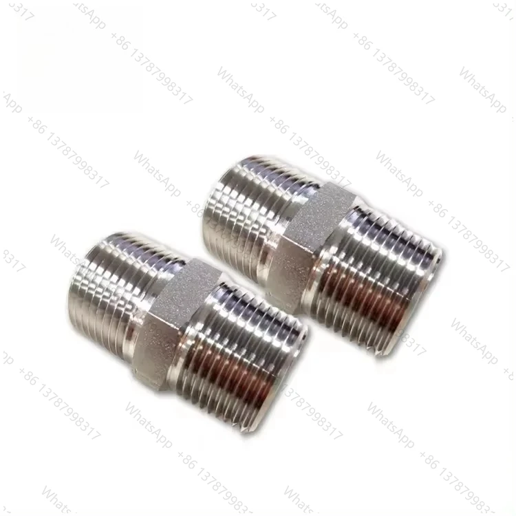 1/8in 1/4in 3/8in 1/2in 3/4in Instrumentation Pipe Fittings Stainless steel 316/316L Monel Duplex Male Thread NPT Hex Nipple