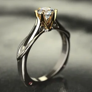 Cincin Emas Murni 18K untuk Wanita Cincin Moissanit Alami dengan Batu Permata Perhiasan Cantik Aksesori Pernikahan Pasangan Tren Baru 2023 8 cincin emas 18k penjualan terbaik - №