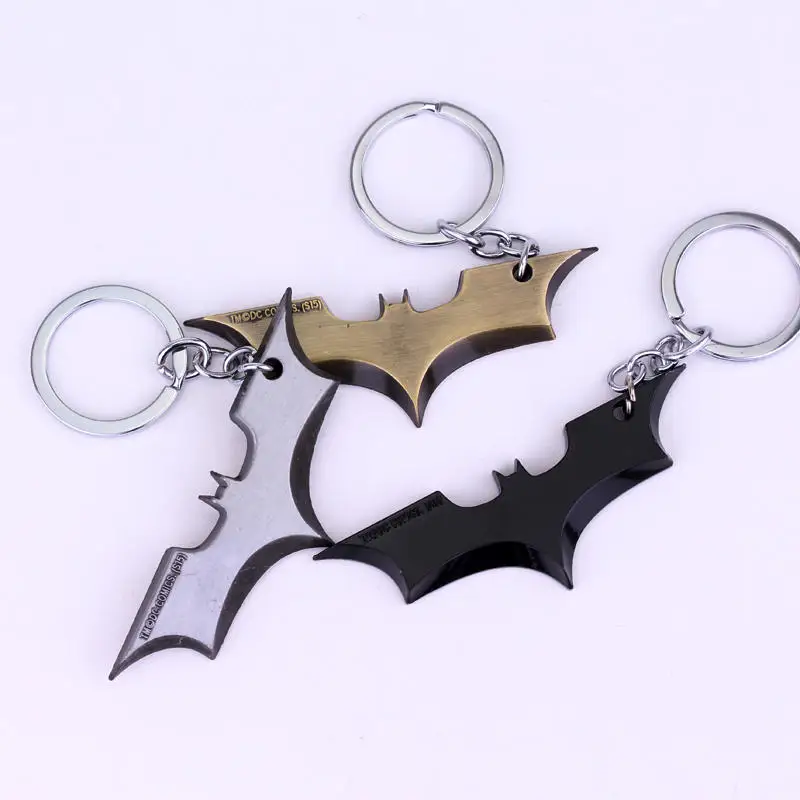 Creative Bat Darts Metal Keychains Cosplay Props Film Television Works Peripheral Gifts Men Women Backpack Jewelry Accessories