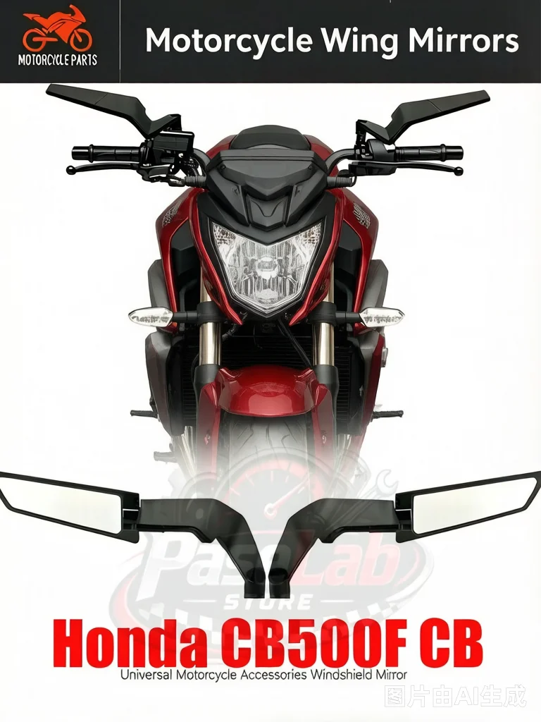Specchietti retrovisori laterali per moto con alette fisse per Honda CB500F CB 500 F CB-500F, kit specchietti regolabili e girevoli