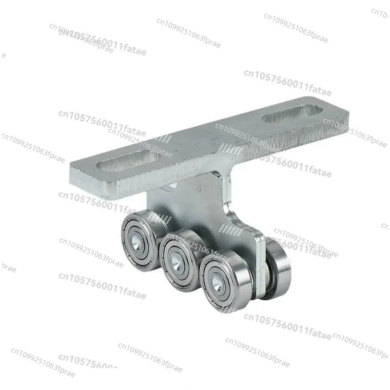 

Stainless Steel Silent Sliding Door Hanging Roller Kit,Ceiling Mount Track Pulley for Wooden Door &Bathroom Sliding Cabinet Door