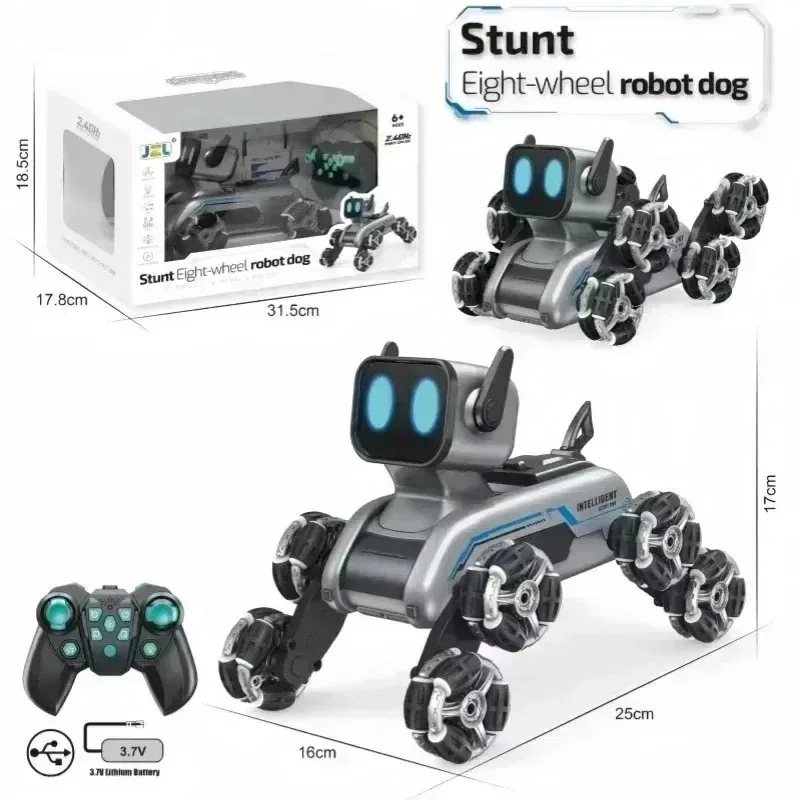 Chien mécanique de cascade à huit roues, jouet télécommandé, Induction, escalade, déformation, électrique Intelligent, cadeaux pour garçons et filles