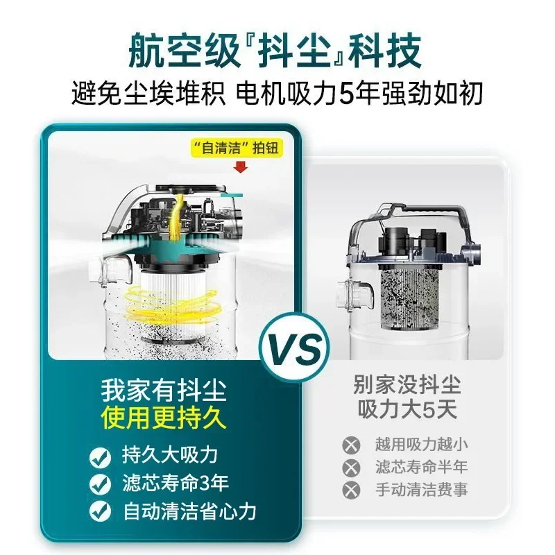 

Durable 2025 Small Industrial Wet and Dry Dual-purpose High-power Industrial Decoration Seam Strong Vacuum Cleaner New Arrival