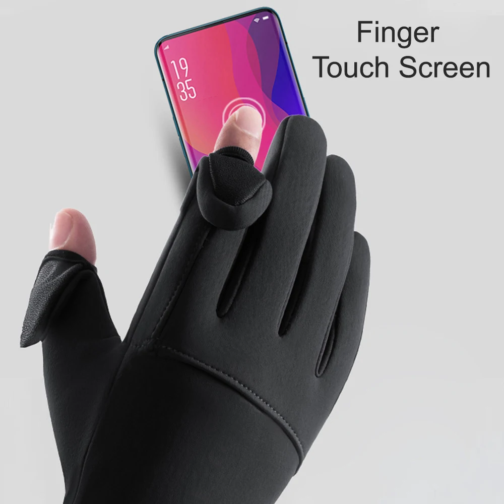 Winter-Handschuhe für Herren und Damen, warme Handschuhe, winddicht, Touchscreen-Handschuhe, Outdoor-Sport, Radfahren, Angeln, Skifahren, Laufen – Detail 7